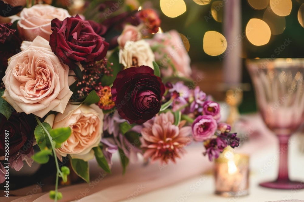 A seamless gradient from a rich burgundy to a dusty rose, creating a sense of depth and romance A seamless gradient from a rich burgundy to a dusty rose, creating a sense of depth and romance