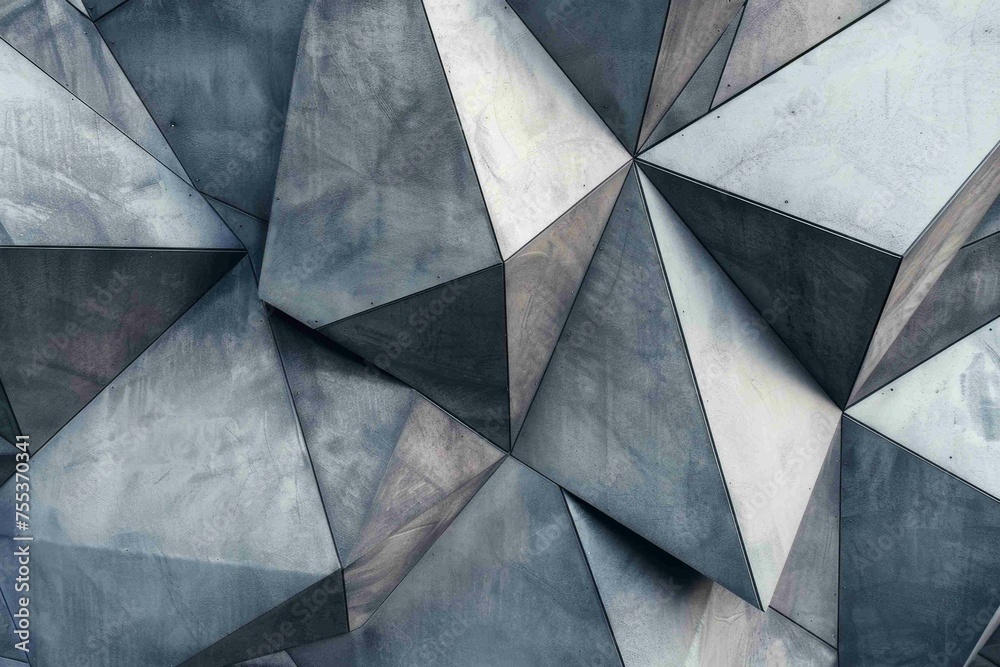 An arrangement of sharp, angular triangles in a metallic color scheme, conveying a sense of modernity and edge An arrangement of sharp, angular triangles in a metallic color scheme, conveying a sense of modernity and edge