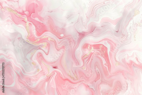 Soft pink and white liquid marbling on a light gray background  suggesting a gentle  soothing atmosphere