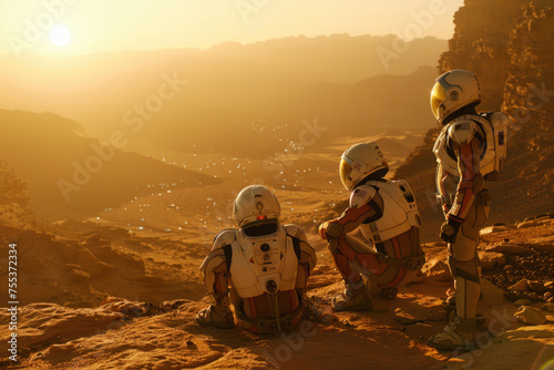 Astronauts operate on alien planets