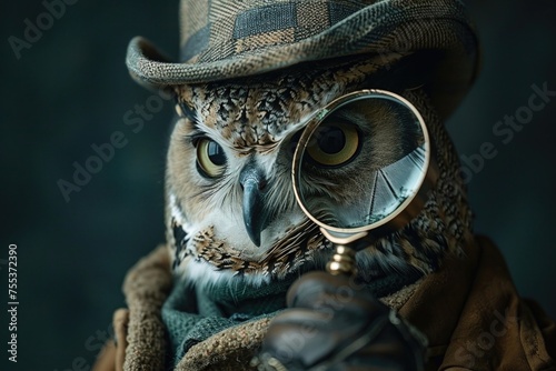 An owl detective solving mysteries in a fantasy Victorian London