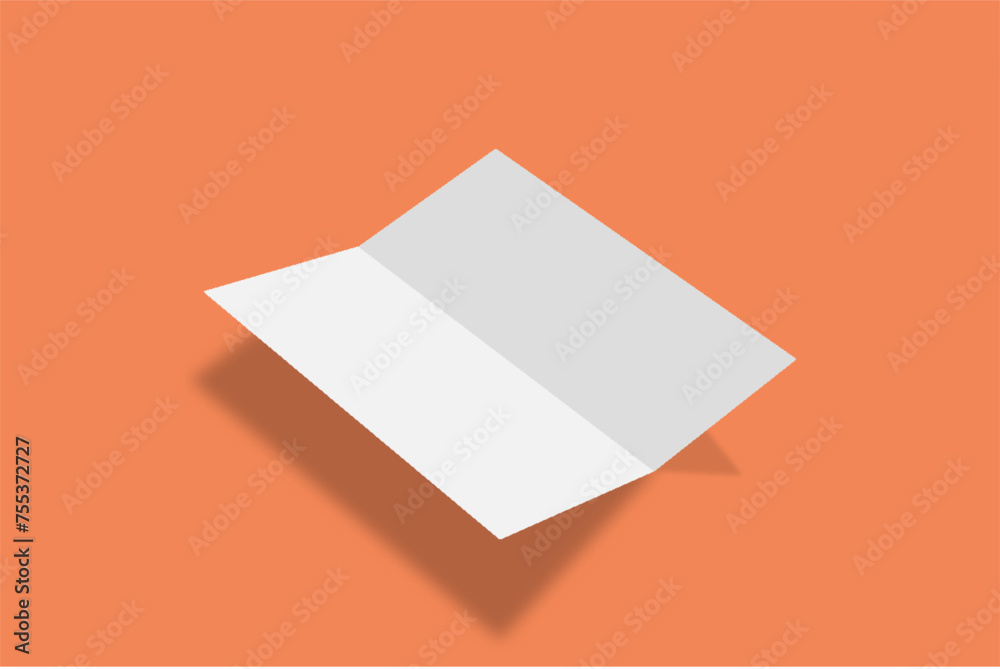 Blank space folded dl brochure mockup. Blank space folded dl brochure mockup.