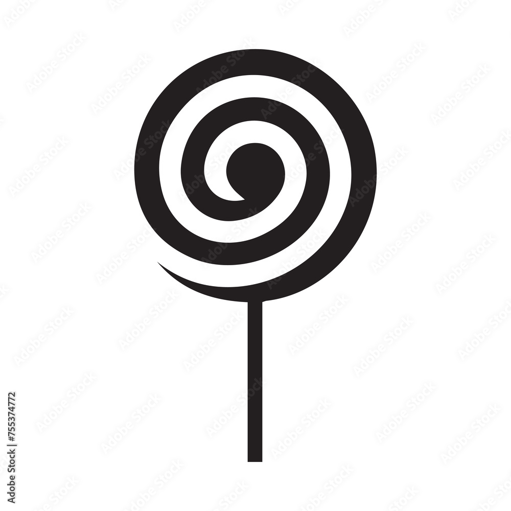 Lollipop Candy Icon Vector. White background design. Lollipop Candy Icon Vector. White background design.
