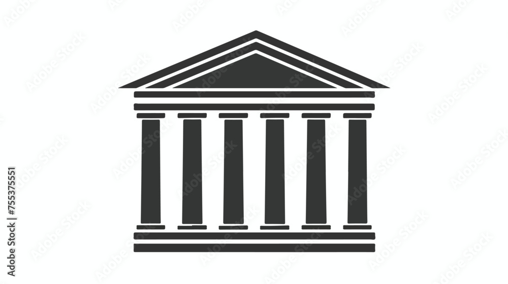 Courthouse icon. Bank icon symbol on white background