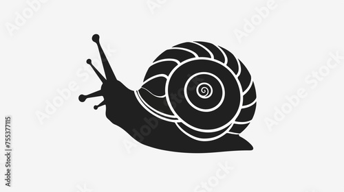 Animal snail vector icon Black vector icon 