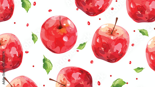 Fototapeta Naklejka Na Ścianę i Meble -  Background with red apple. Background for diet plan.