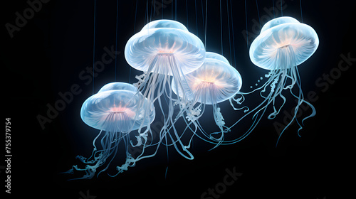 Moon Jellyfish 3d Rendering