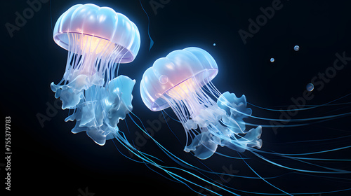 Moon Jellyfish 3d Rendering © arnanda