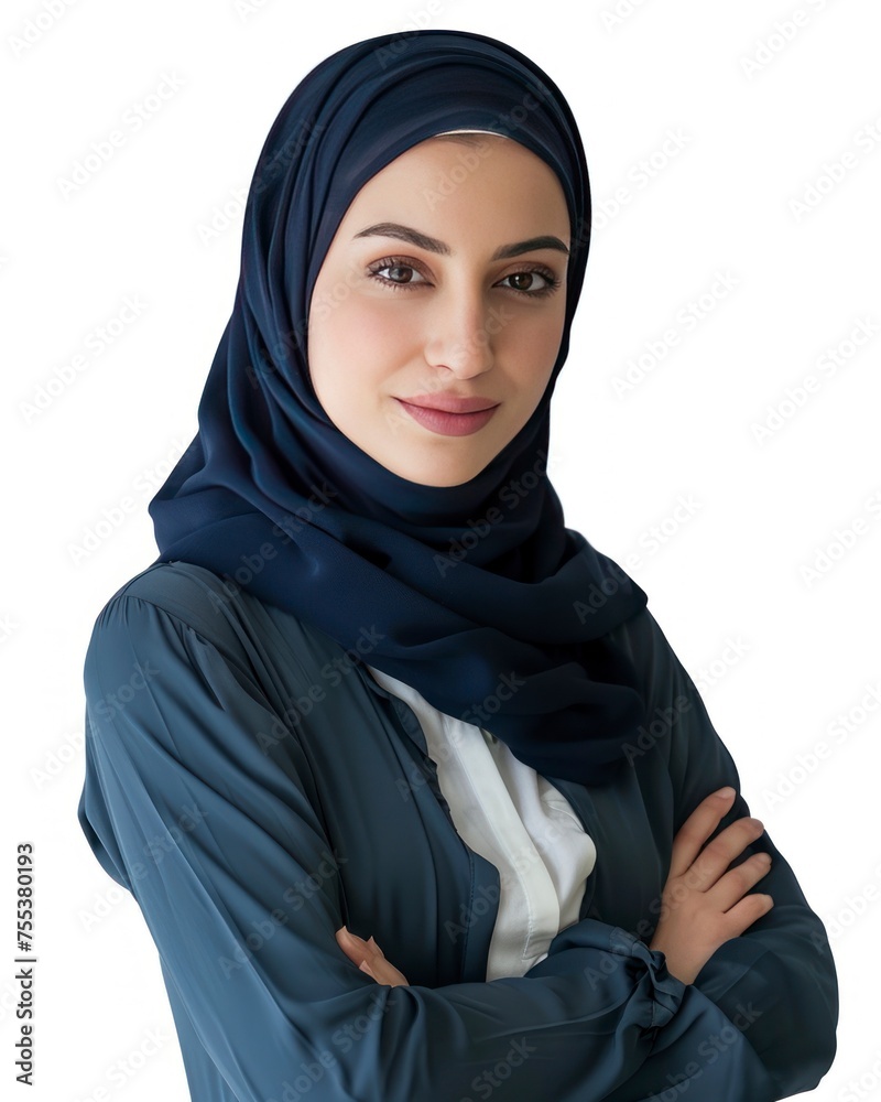 Medium shot women wearing hijab - generative ai Medium shot women wearing hijab - generative ai
