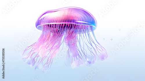 Comb Jellyfish 3d Rendering