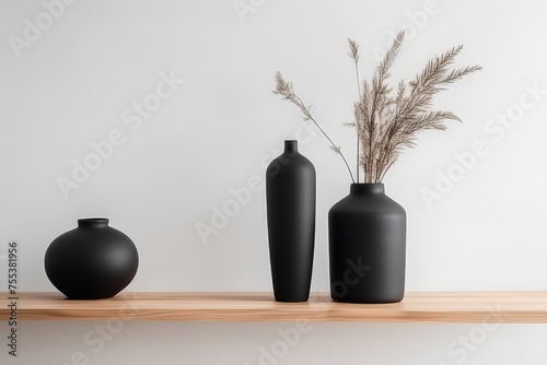 a Textured ceramic jug vases with design space