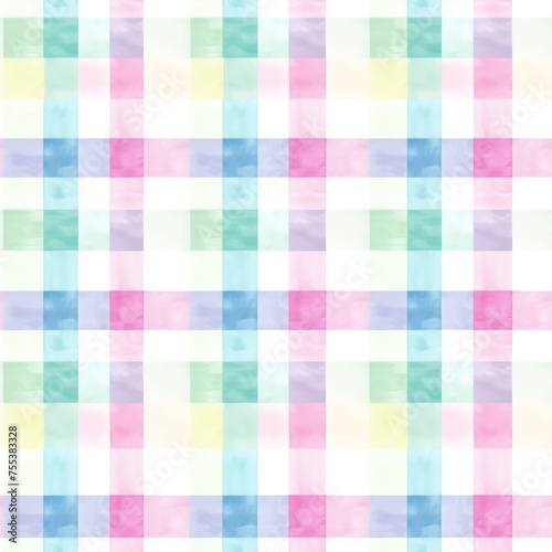 Gingham seamless pattern. Watercolor pastel lines texture for shirts, plaid, tablecloths, clothes, bedding, blankets, makeup wrapping paper. vector checkered summer girly print
