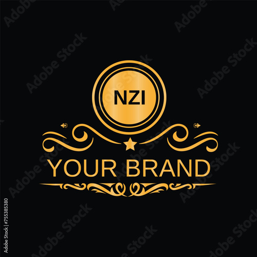 Letter NZI Creative Logo Design Template with Modern Letter Design photo