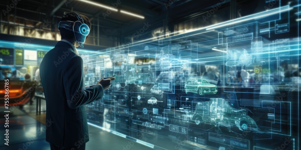 new normal Futuristic Technology in smart automation industrial concept using artificial intelligence, machine learning, digital twin, 5g, big data, iot, augmented mixed virtual rality, vr ,robot new normal Futuristic Technology in smart automation industrial concept using artificial intelligence, machine learning, digital twin, 5g, big data, iot, augmented mixed virtual rality, vr ,robot
