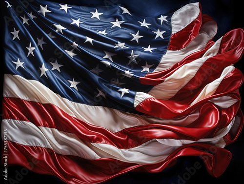 Grunge textured flag of america