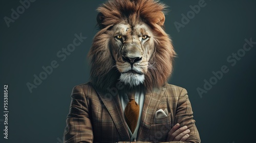 The mane event: This lion's sharp suit is roaring with style! © Alex