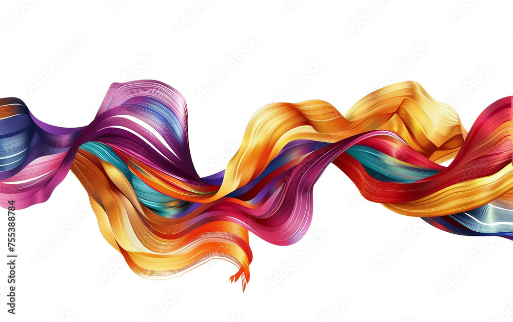 Vibrant Colors Vector Banner Isolated on Transparent Background PNG.