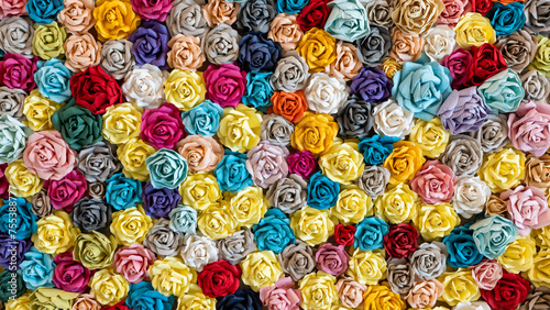Paper flowers handmade craft creative abstraction, Paper rose flowers background, Flowers paper background pattern lovely style. Rose made from paper.