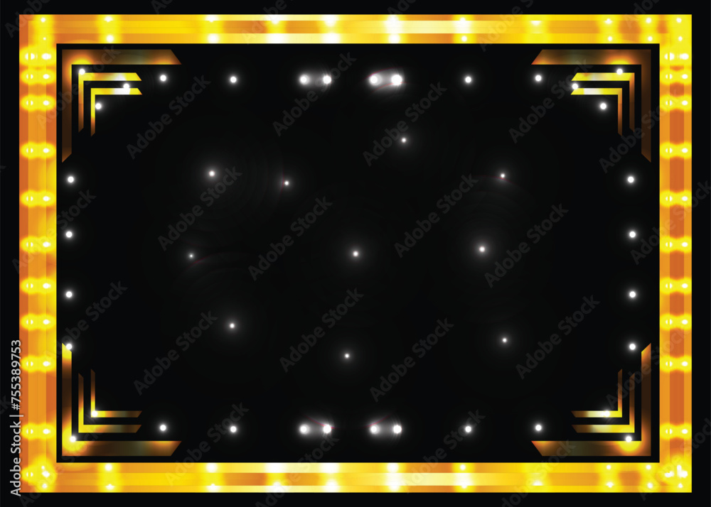 Obraz premium background design new professional design with black background and lights effect with frame border design 