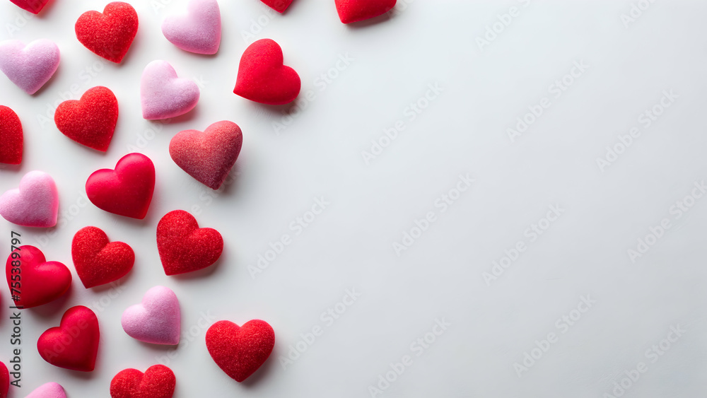 Charming Valentine’s Day Backdrop Featuring Red and Pink Hearts Charming Valentine’s Day Backdrop Featuring Red and Pink Hearts