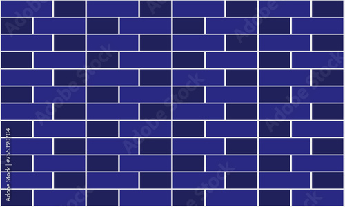 abstract blue background with square rectangular block pattern repeat seamless style design for fabric printing, traditionally fabric print pattern, white border line, blue brick wall