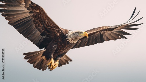Bald Eagle isolated on black background with clipping path © andri