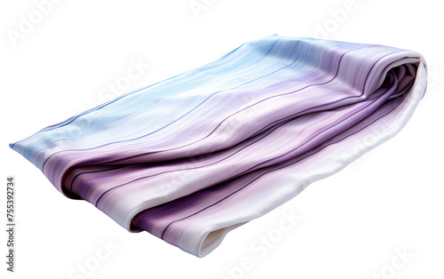 The Jewish prayer shawl, known as the tallit, worn devoutly during prayers Isolated on White Background PNG. photo