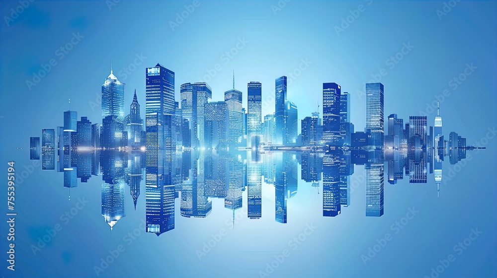 Dive into the digital skyline: Cyber city glows with future tech!