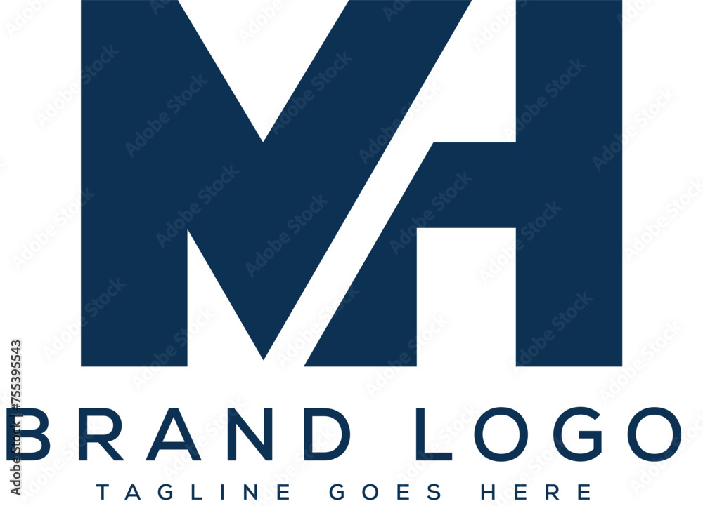letter MH logo design vector template design for brand. letter MH logo design vector template design for brand.