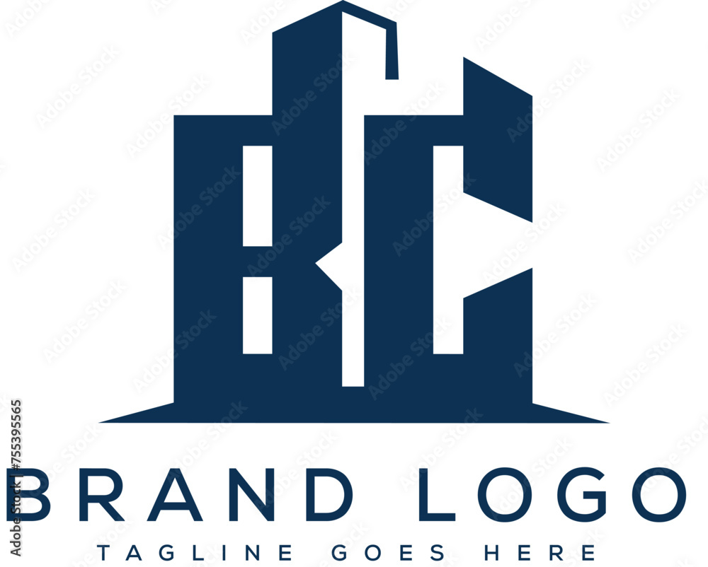 letter BC logo design vector template design for brand.