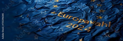 Wahl 2024 in der Europäischen Union. Europawahl Banner photo