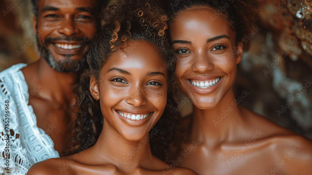 Smiling Multiethnic Family Enjoying Time Together Smiling Multiethnic Family Enjoying Time Together