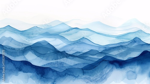 Colorful water waves illustration with abstract texture.