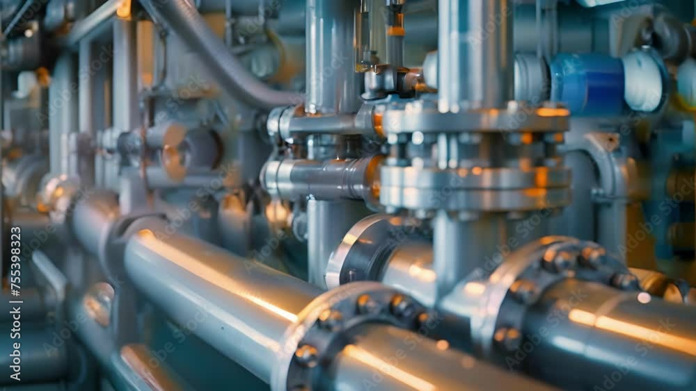 Precision pipes and intricate valves transport a steady flow of acids and bases through a complex network of pipes ultimately converging at a central mixing station. Precision pipes and intricate valves transport a steady flow of acids and bases through a complex network of pipes ultimately converging at a central mixing station.
