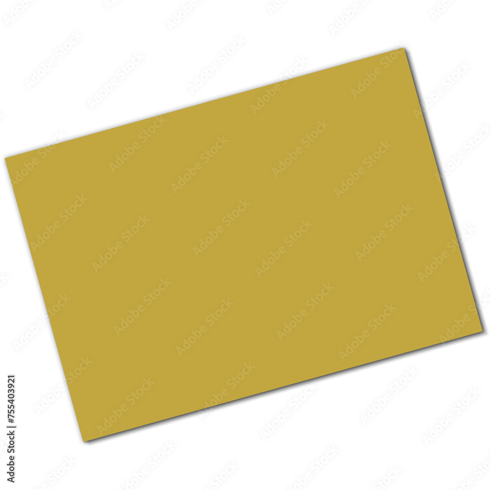 Brilliant idea of golden concept isolated blank paper on plain background.