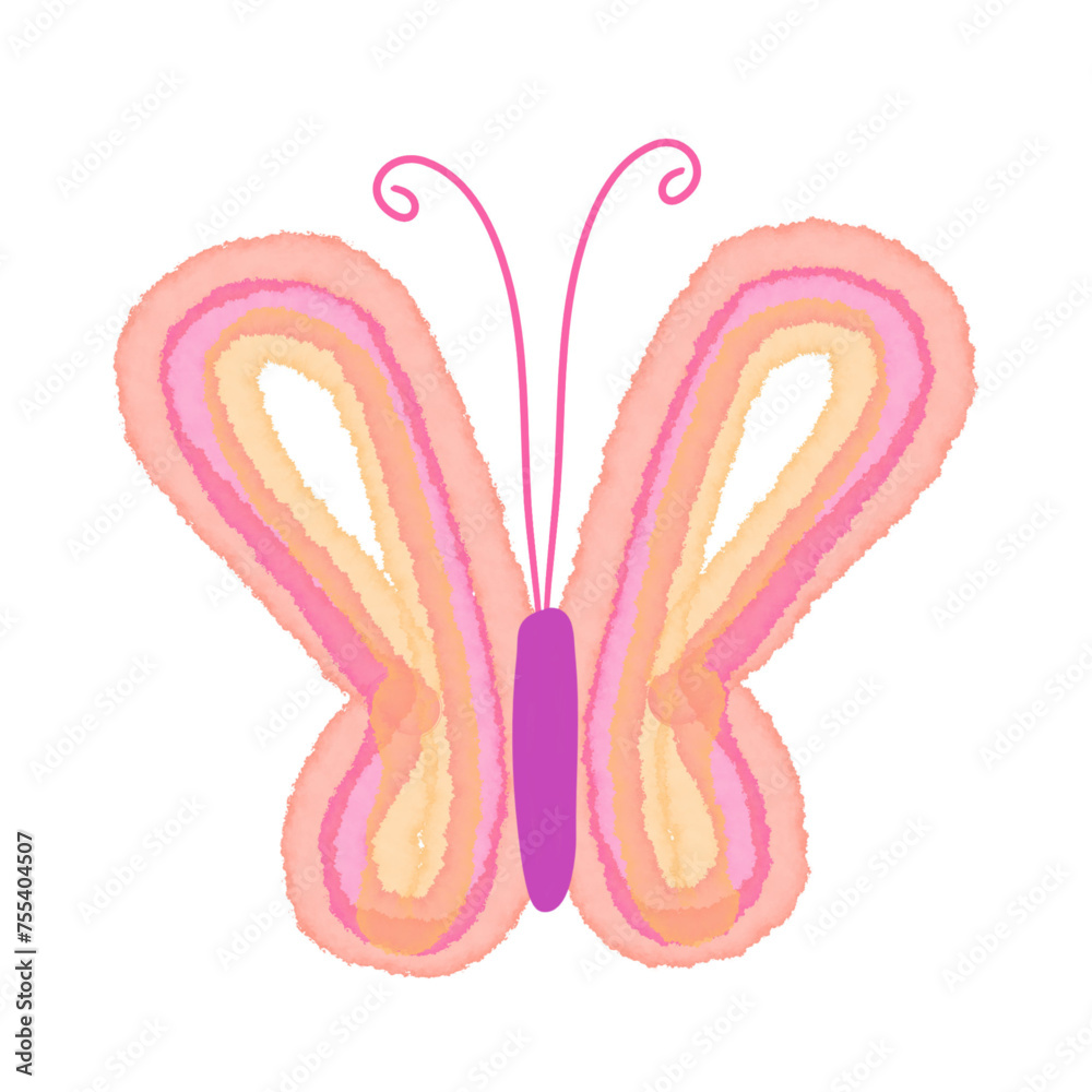 Obraz premium butterfly pink violet