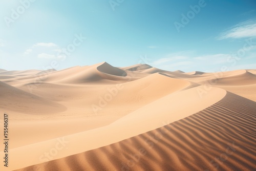 Scenic view of sand dunes in the desert, perfect for travel and nature concepts © Fotograf
