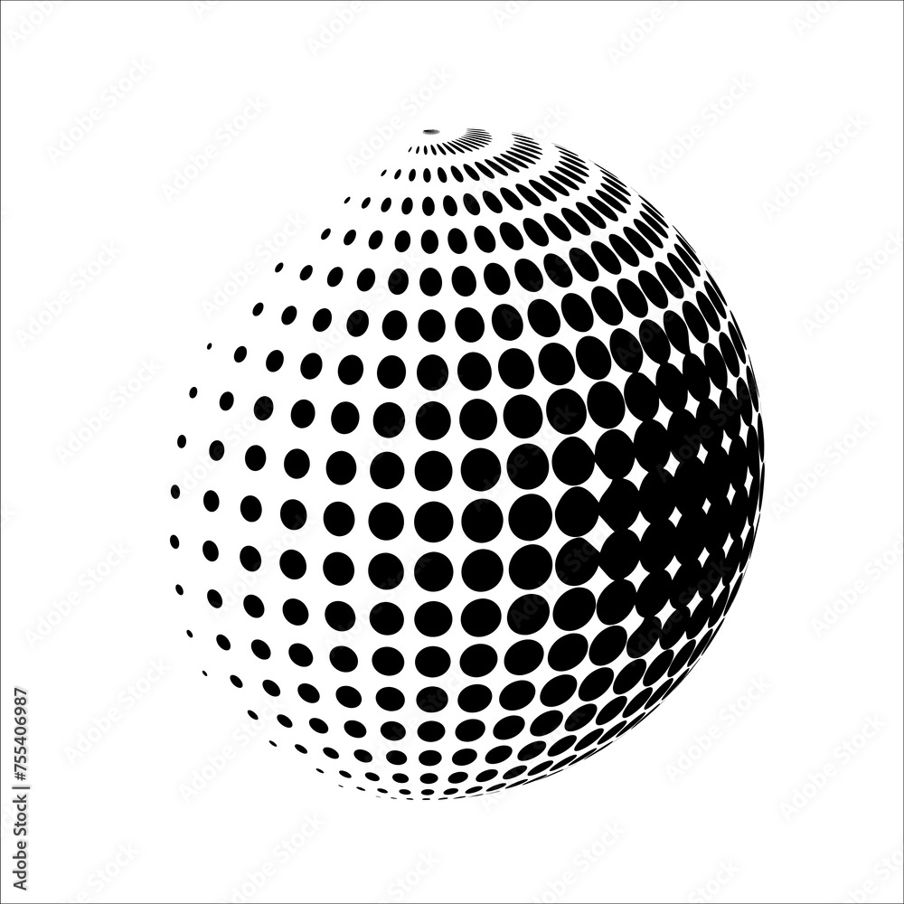 Abstract globe dotted sphere. Abstract globe dotted sphere.