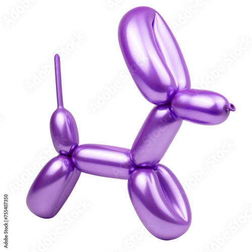 Party festive balloon dog twisting modeling isolated on the white background