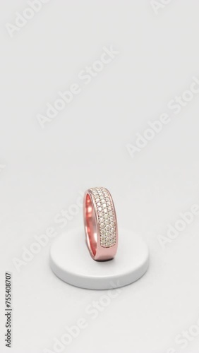 Rose Gold Pavé Diamond Band