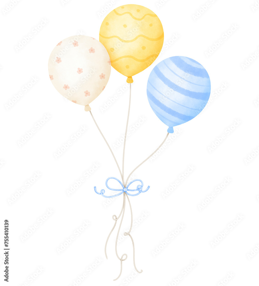 Watercolor balloons