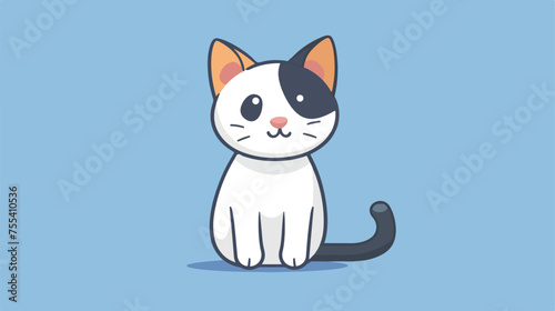 Pet Cat Icon in trendy two tone style isolated on sof
