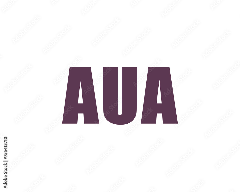 AUA Logo design vector template
