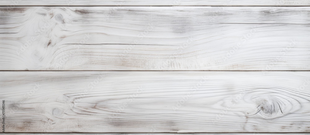 A light white wash varnished soft wood texture surface as a background with grunge whitewashed wooden planks on the table top view, set against a white background.