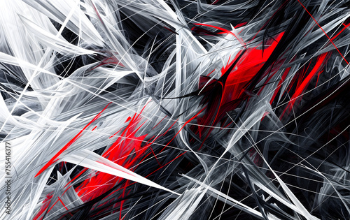 An Abstract backdrop painting of a red and white swirl  © MAJGraphics