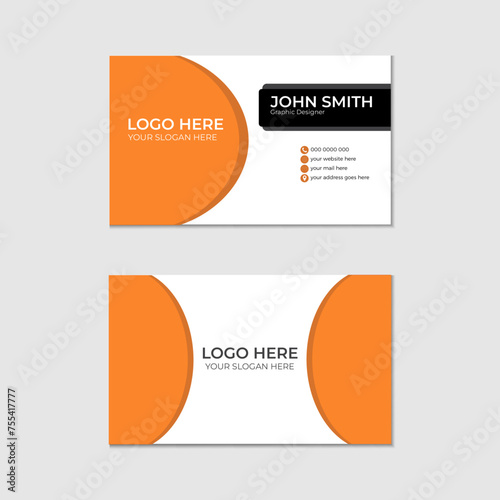 Creative and modern business card, double sided business card design template, Visiting card for business and personal use.