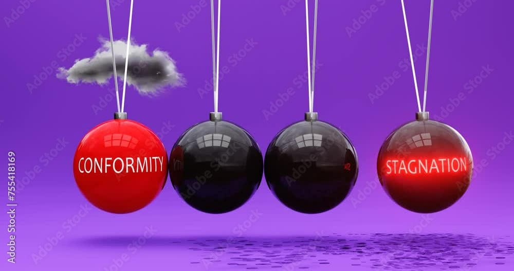 Conformance Set Video „Conformity leads to stagnation. A Newton cradle metaphor in ...
