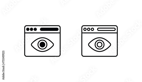 Viewicon design with white background stock illustration