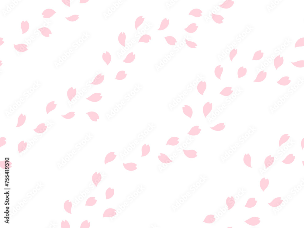 桜吹雪のパターン背景