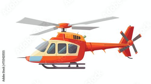 toy helicopter icon flat vector isolated on white background